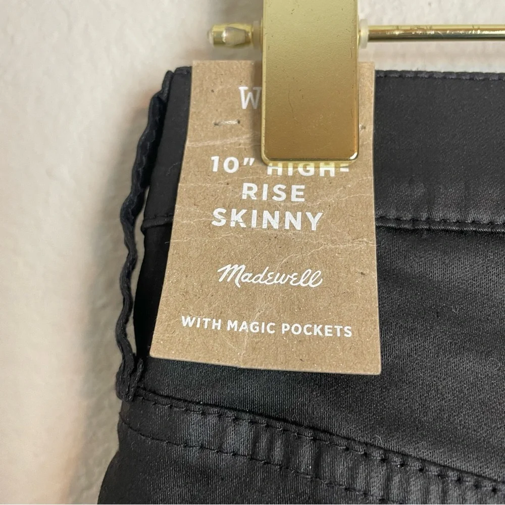 NWT Madewell • 10" High-Rise Skinny Jeans: Coated Edition Size 30 - Picture 4 of 5